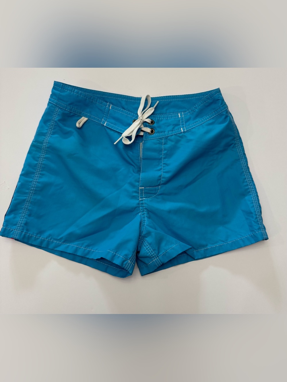 Sundek Bright Blue Kids Swim Trunks with White Drawstring Size 10
